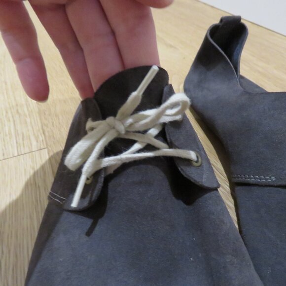 ZUZII FOOTWEAR Oxford Lace Up Barefoot Minimalist Shoes Carbon Dark Gray Suede - Picture 7 of 13